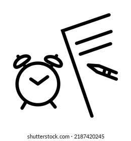 School and education accessory flat line icon. Outline sign for mobile concept and web design, store.