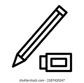 School and education accessory flat line icon. Outline sign for mobile concept and web design, store.