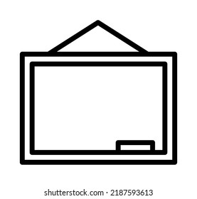 School and education accessory flat line icon. Outline sign for mobile concept and web design, store.