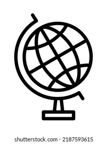 School and education accessory flat line icon. Outline sign for mobile concept and web design, store.