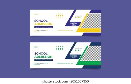 School Education Admission Facebook Cover Template..eps