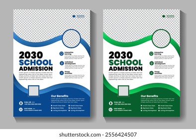 School Education Admission Flyer Design Banner Template