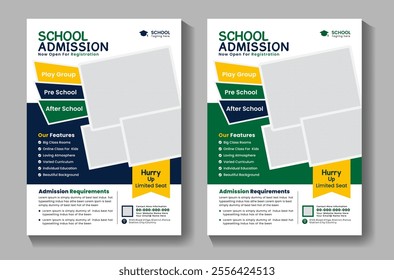 School Education Admission Flyer Design Banner Template