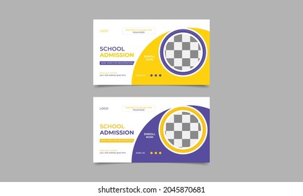 School education Admission open social media post web banner design template..eps