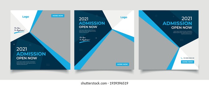 School education admission social media post and web banner template.