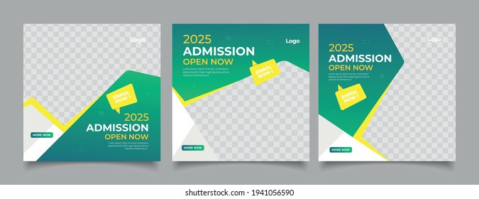 School education admission social media post and web banner template