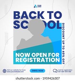 School education admission social media post and web banner