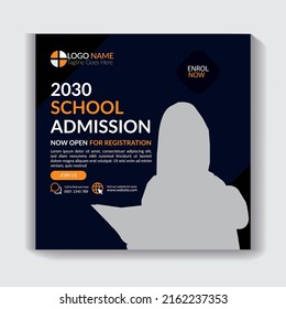 School education admission social media post . admission promotion social media post 