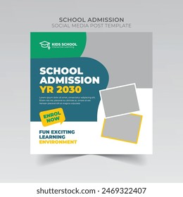 school education admission social media post and web banner, Back to School admission post or Instagram post, flyer Design.



