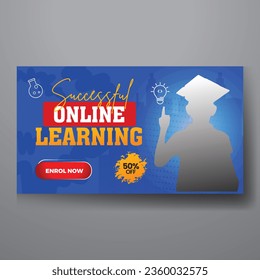 school education admission youtube thumbnail or web banner template