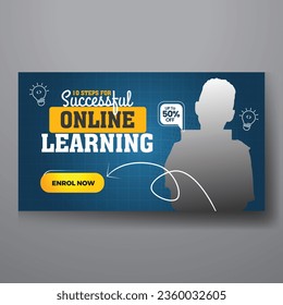 school education admission youtube thumbnail or web banner template