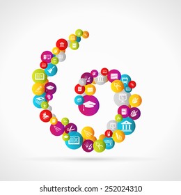 School education applications . Abstract vector illustration