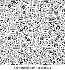 school education , art tools  - seamless background