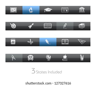 School & Education // Blackbar Series + It includes 3 buttons states in different layers. +