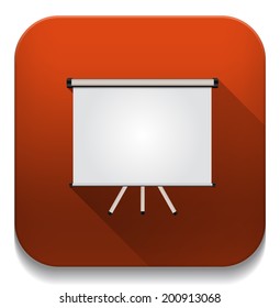 School or education Board With long shadow over app button