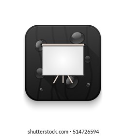 School or education Board With long shadow over app button