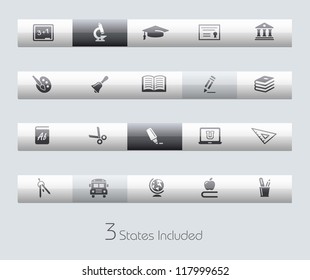 School & Education // Classic Series +++ It includes 3 buttons states in different layers. +++