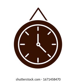reloj de la educación escolar suministro ilustración de vector estilo icono