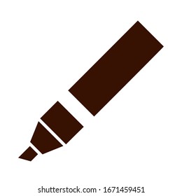 indicador de color de educación escolar escritura fuente ilustración vector estilo de silueta