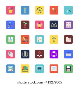 School and Education Colored Vector Icons 3
