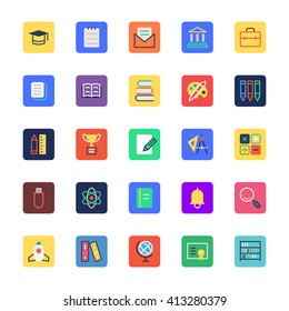 School and Education Colored Vector Icons 1