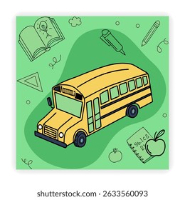 Escuela y Educación Doodle Set 