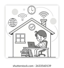 Escuela y Educación Doodle Set 