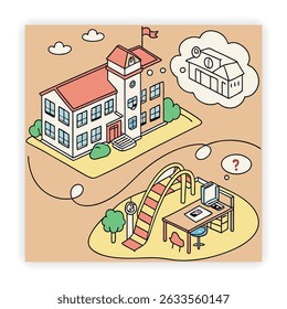 Escuela y Educación Doodle Set 