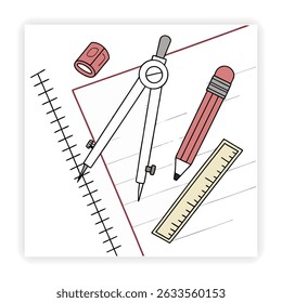School and Education Doodle Set 