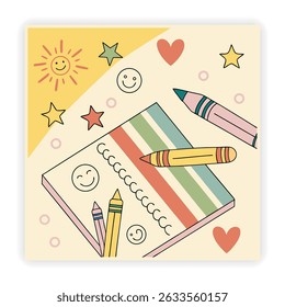 Schule und Bildung Doodle Set 