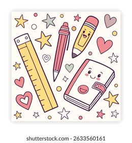 School and Education Doodle Set 