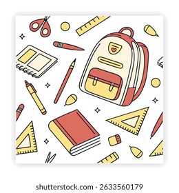 Escuela y Educación Doodle Set 