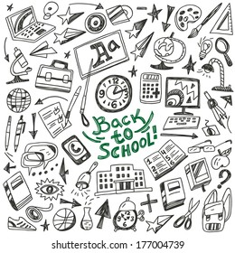 School education - doodles set