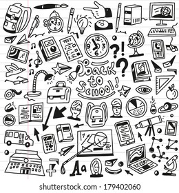 School education - doodles set