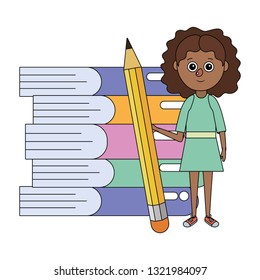 School Education Girl Cartoon Stock Vector (Royalty Free) 1321984097 ...