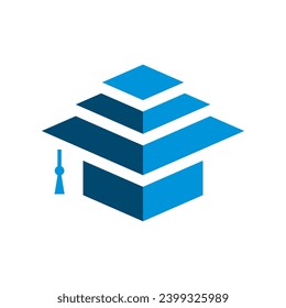 school education graduation hat logo