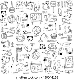 School education hand draw doodles vector art