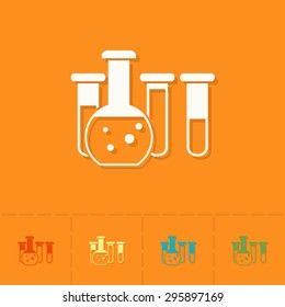 School and Education Icon - Beaker. Vector Illustration. Flat design style