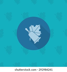 School and Education Icon - Bell . Vector Illustration. Flat design style