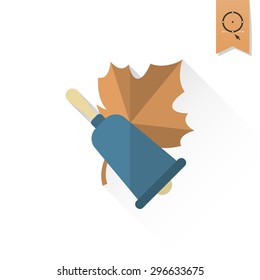 School and Education Icon - Bell . Vector Illustration. Flat design style