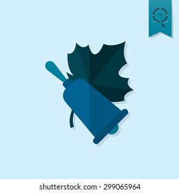 School and Education Icon - Bell . Vector Illustration. Flat design style