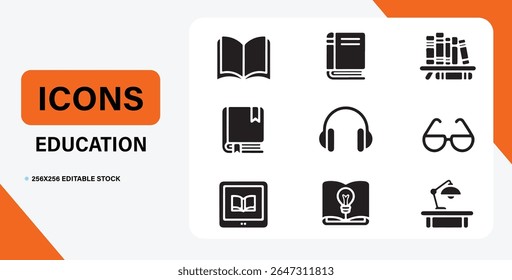 School and Education Icon Bundle 