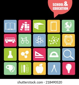 School and Education Icon for Design and Creative Work.