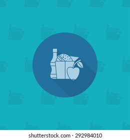 School and Education Icon - Lunch. Vector. Flat design style