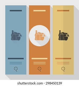 School and Education Icon - Lunch. Vector. Flat design style