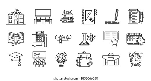 School and education icon set