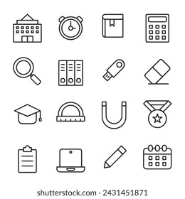 School and education icon set