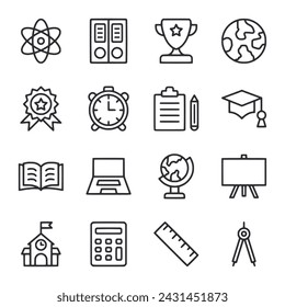 School and education icon set