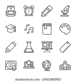 School and education icon set