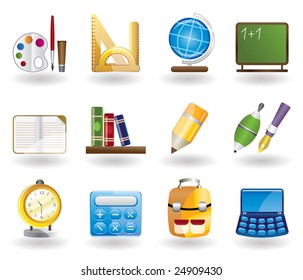 School and education icon set